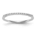 14K White Gold 1/10 carat Complete Round Diamond Band