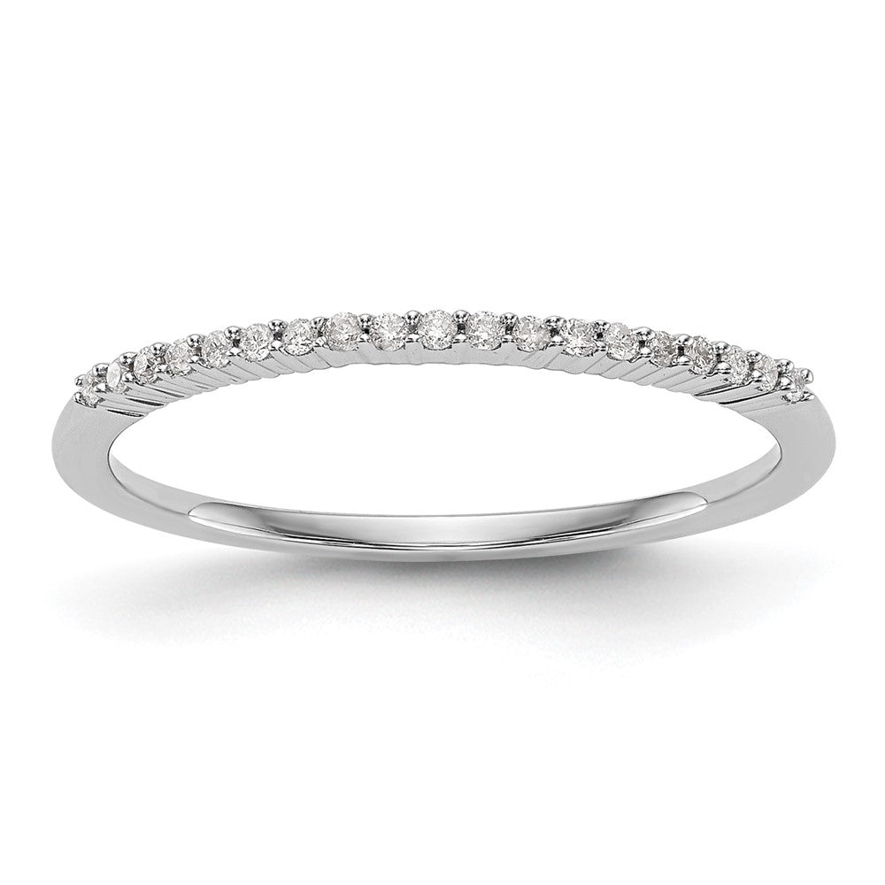 14K White Gold 1/10 carat Complete Round Diamond Band