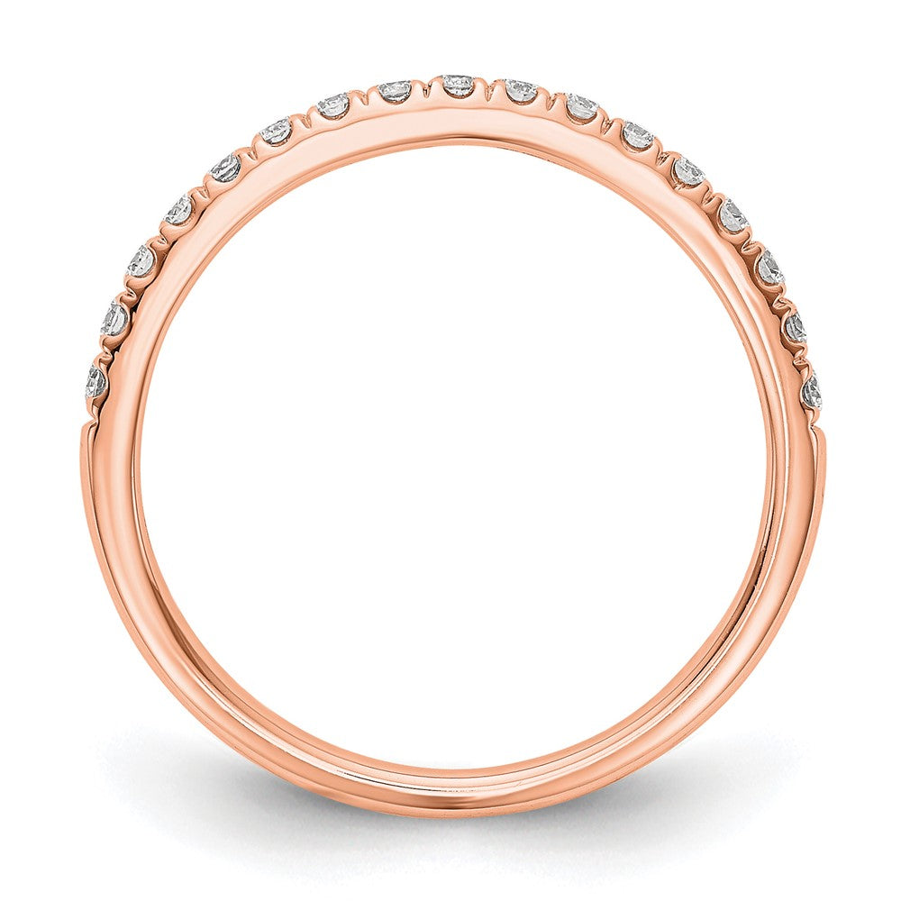 14K Rose Gold Diamond Band