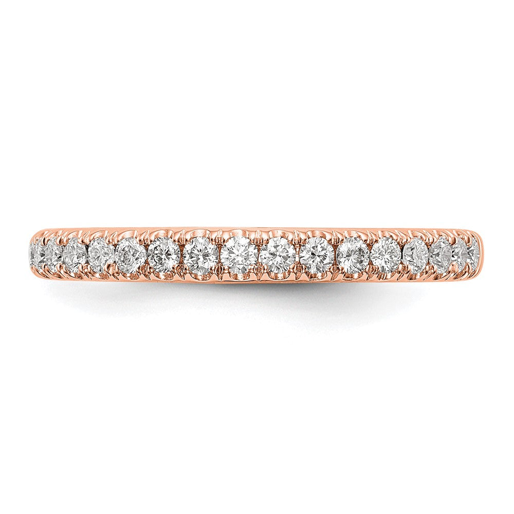 14K Rose Gold Diamond Band