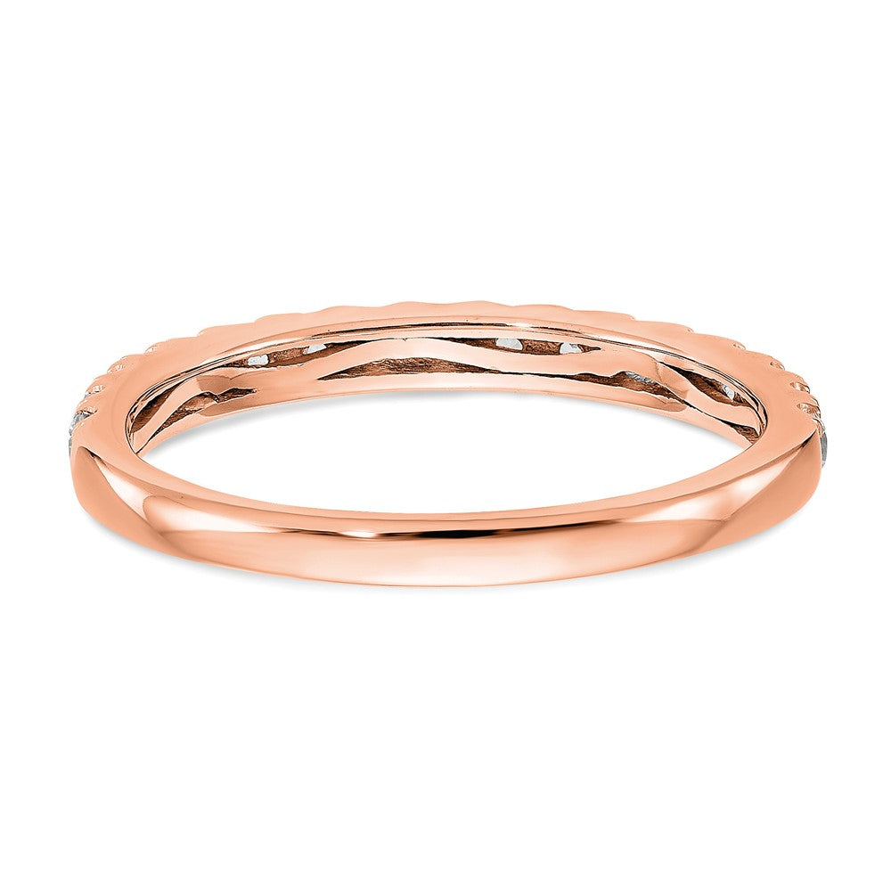 14K Rose Gold Diamond Band