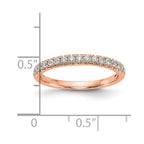 14K Rose Gold Diamond Band