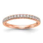 14K Rose Gold Diamond Band