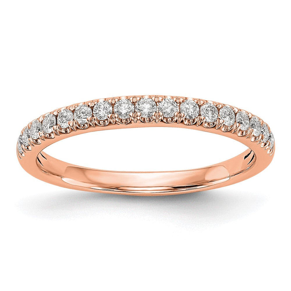 14K Rose Gold Diamond Band