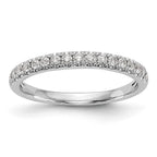 True Origin 14K White Gold 3/8 carat Lab Grown Diamond VS+ F+ Complete Wedding Band