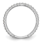 14K White Gold 3/8 carat Complete Round Diamond Band