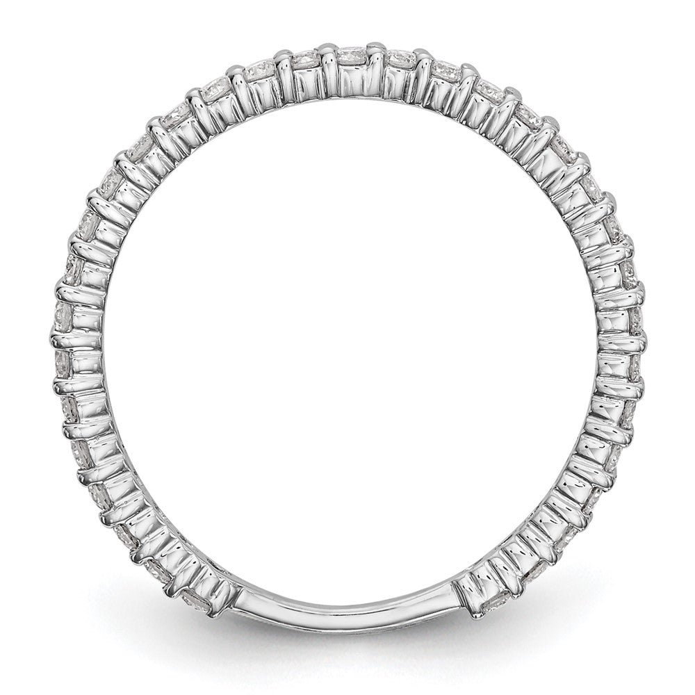 14K White Gold 3/8 carat Complete Round Diamond Band