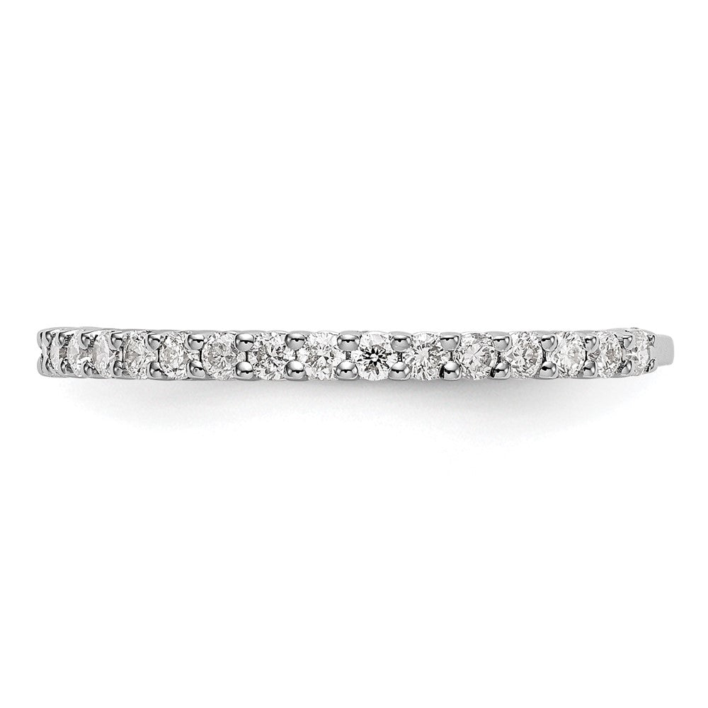 14K White Gold 3/8 carat Complete Round Diamond Band