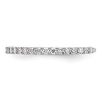 14K White Gold 3/8 carat Complete Round Diamond Band