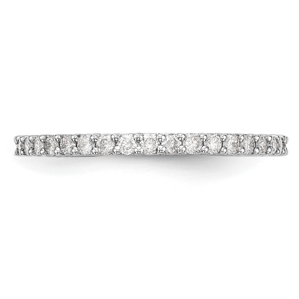 14K White Gold 3/8 carat Complete Round Diamond Band