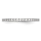 14K White Gold 3/8 carat Complete Round Diamond Band