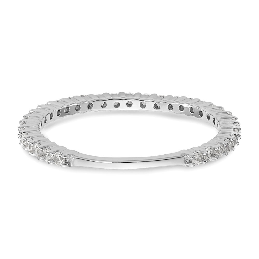 14K White Gold 3/8 carat Complete Round Diamond Band