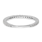 14K White Gold 3/8 carat Complete Round Diamond Band