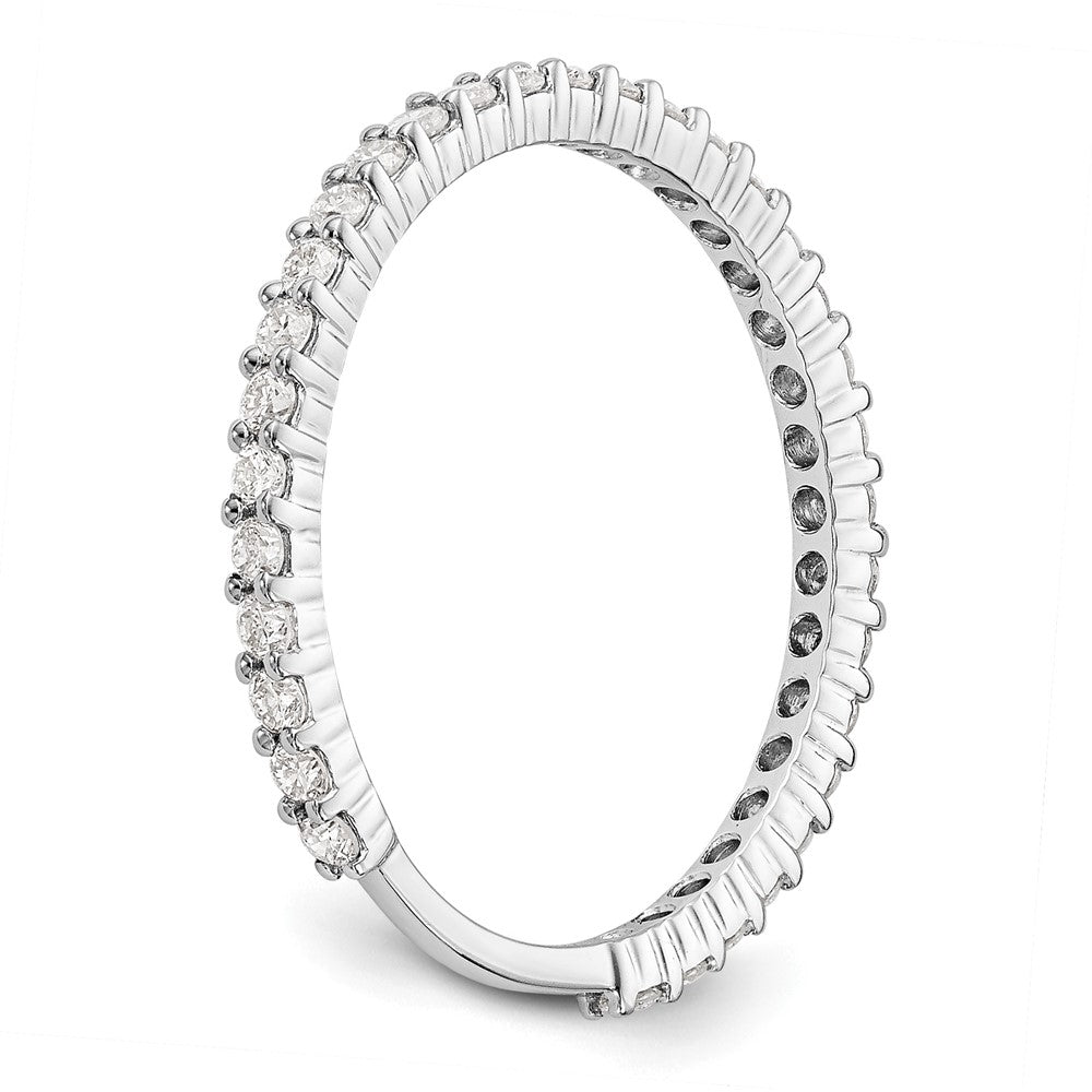 14K White Gold 3/8 carat Complete Round Diamond Band