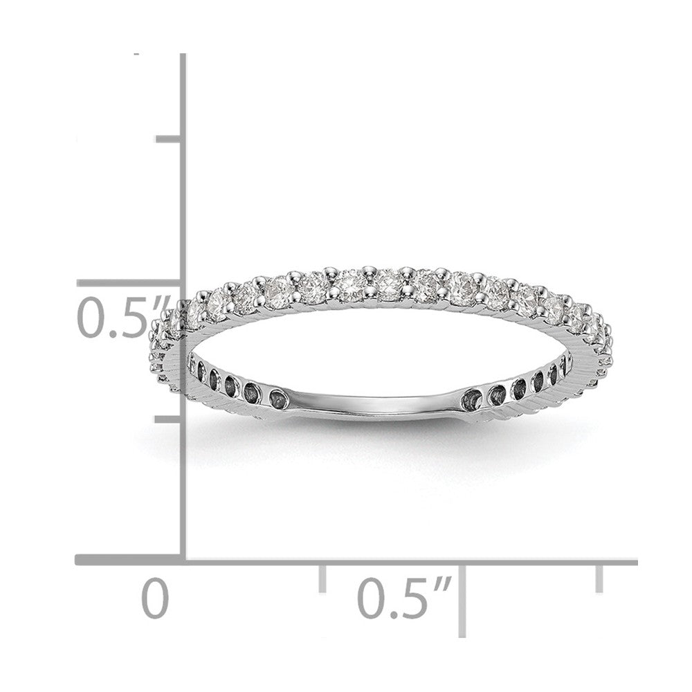 14K White Gold 3/8 carat Complete Round Diamond Band