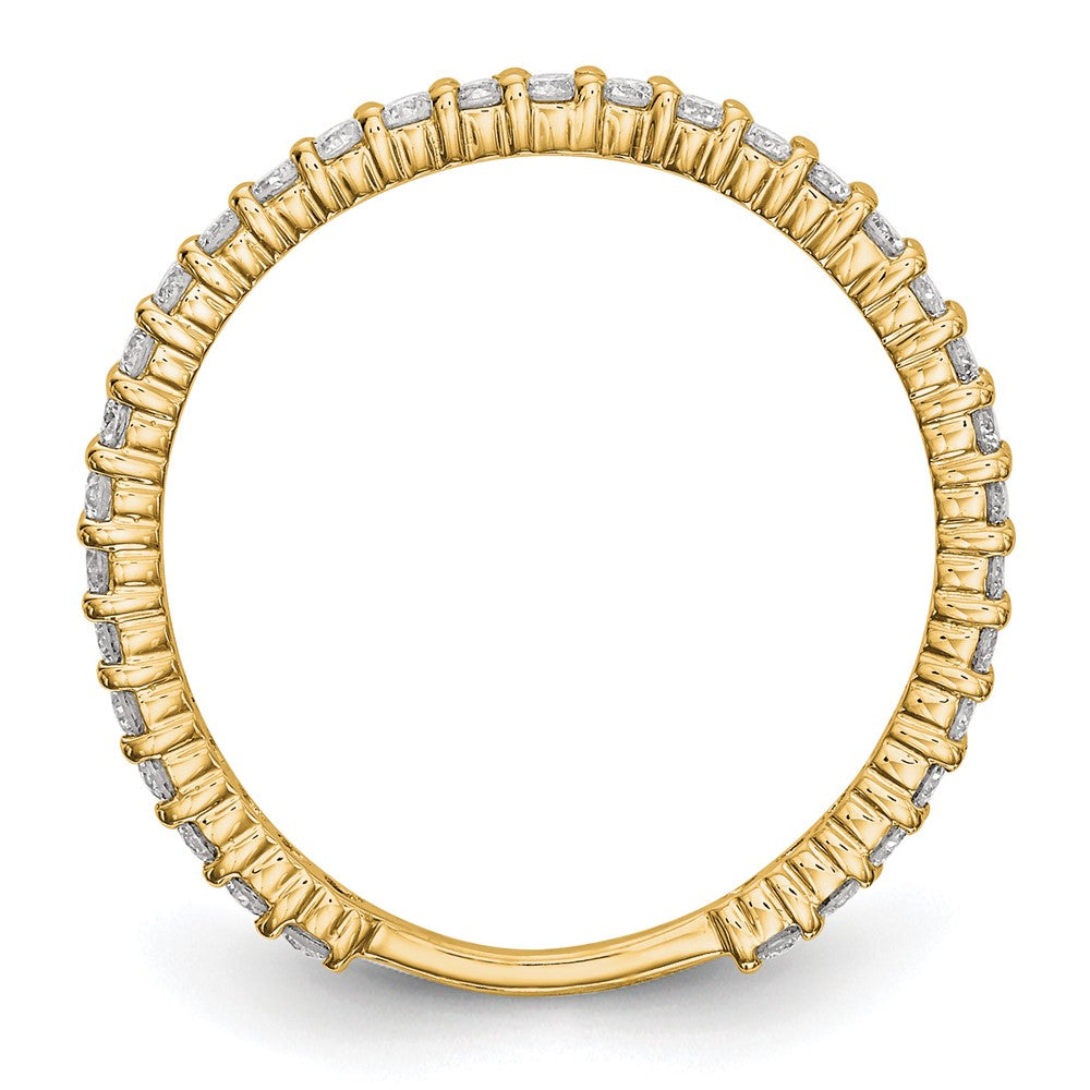 14K Yellow Gold 3/8 carat Complete Round Diamond Band