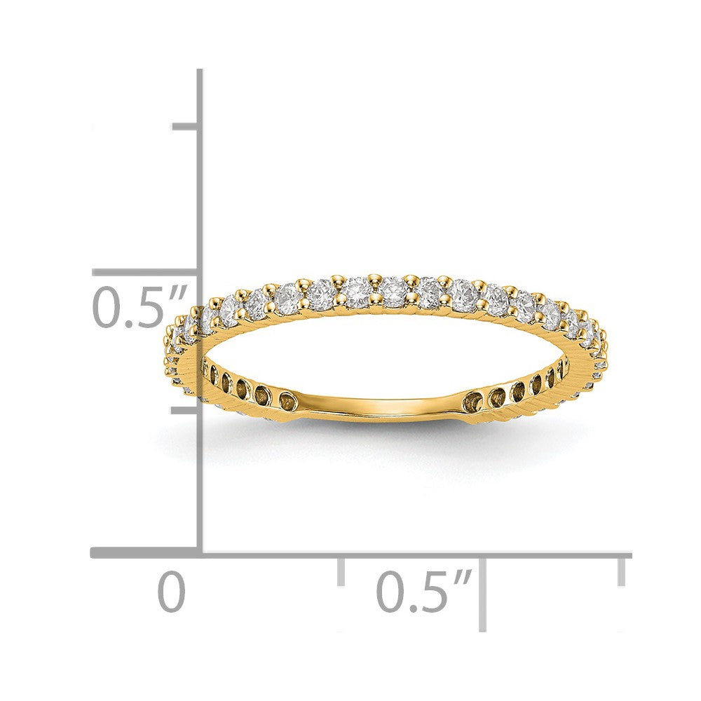 14K Yellow Gold 3/8 carat Complete Round Diamond Band