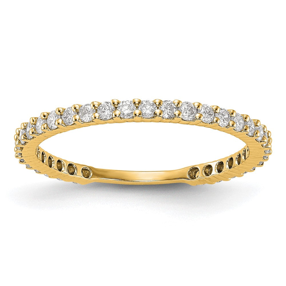 14K Yellow Gold 3/8 carat Complete Round Diamond Band