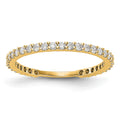 14K Yellow Gold 3/8 carat Complete Round Diamond Band