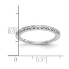 14K White Gold Diamond Band