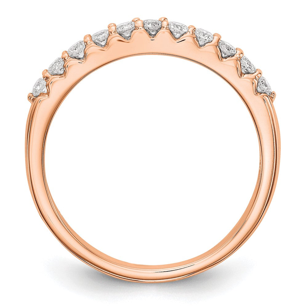 14K Rose Gold 11-Stone 1/3 carat Complete Diamond Band