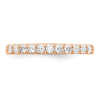 14K Rose Gold 11-Stone 1/3 carat Complete Diamond Band