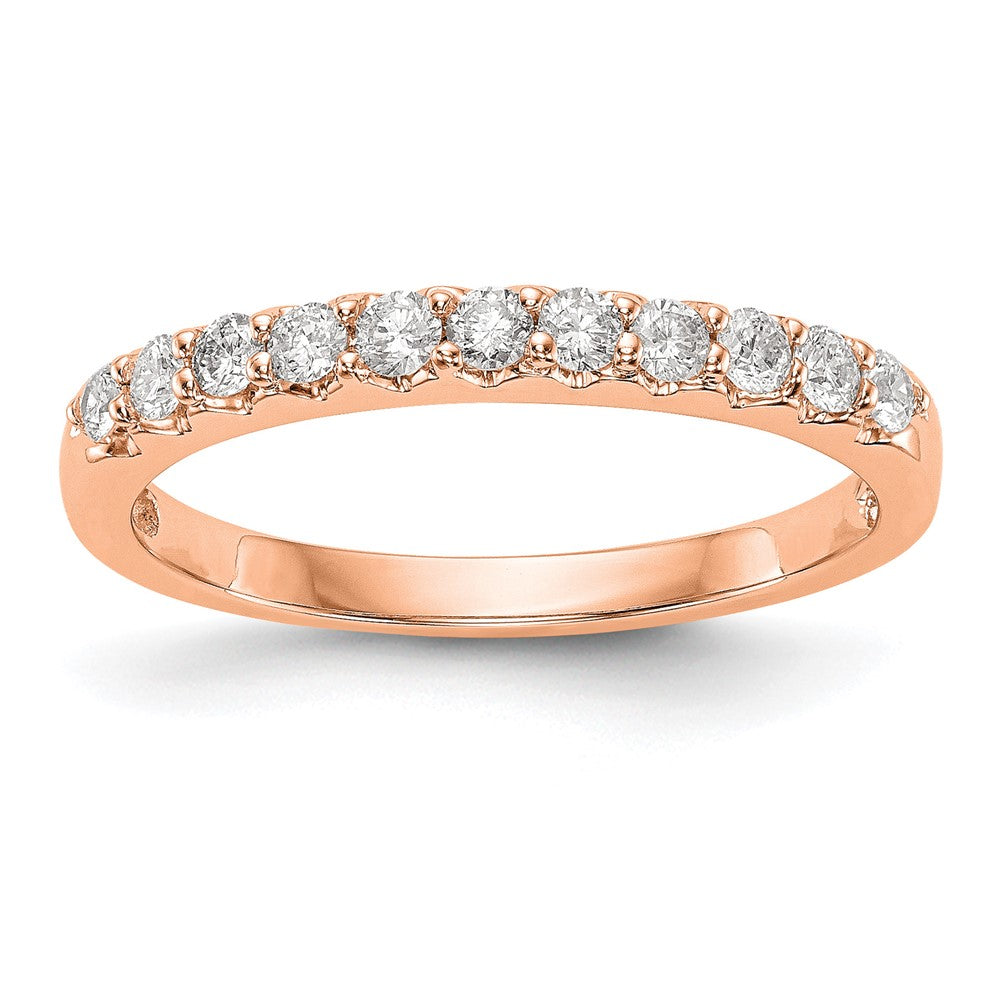 14K Rose Gold 11-Stone 1/3 carat Complete Diamond Band