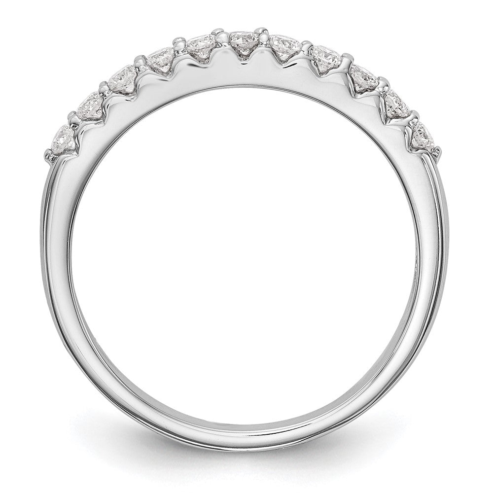 14K White Gold 11-Stone 1/3 carat Complete Diamond Band