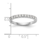14K White Gold 11-Stone 1/3 carat Complete Diamond Band