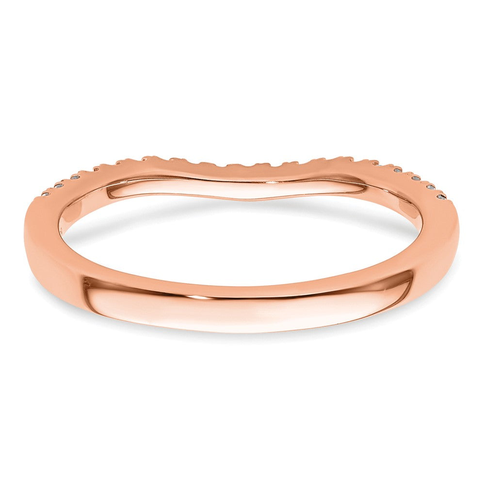 14K Rose Gold Diamond Band