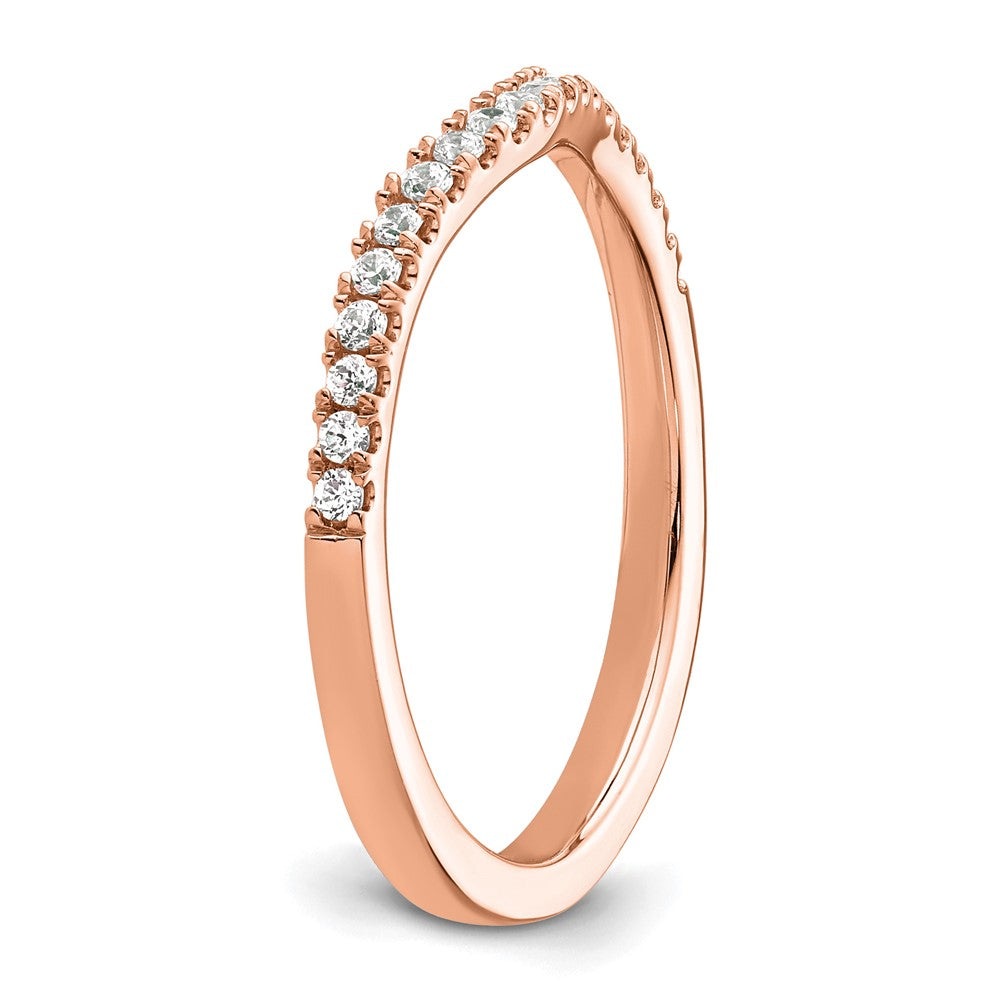 14K Rose Gold Diamond Band