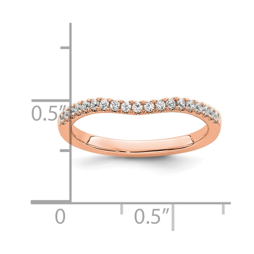 14K Rose Gold Diamond Band