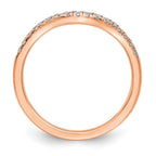 14k Rose Gold 1/5 carat Lab Grown Diamond VS/SI+ G+ Complete Curved Band