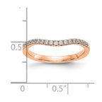 14k Rose Gold 1/5 carat Lab Grown Diamond VS/SI+ G+ Complete Curved Band