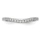 14k White Gold 1/5 carat Lab Grown Diamond VS/SI+ G+ Complete Curved Band