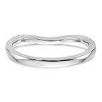 14k White Gold 1/5 carat Diamond Contoured Complete Wedding Band