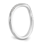 14k White Gold 1/5 carat Lab Grown Diamond VS/SI+ G+ Complete Curved Band