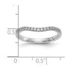 14k White Gold 1/5 carat Diamond Contoured Complete Wedding Band