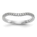 14k White Gold 1/5 carat Diamond Contoured Complete Wedding Band