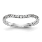 14k White Gold 1/5 carat Diamond Contoured Complete Wedding Band