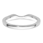 14k White Gold 1/15 carat Diamond Contoured Complete Wedding Band