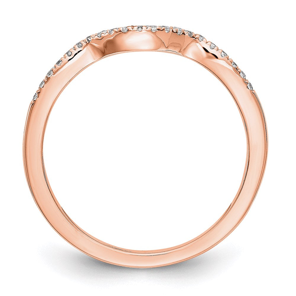 14K Rose Gold Diamond Band