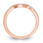 14K Rose Gold Diamond Band