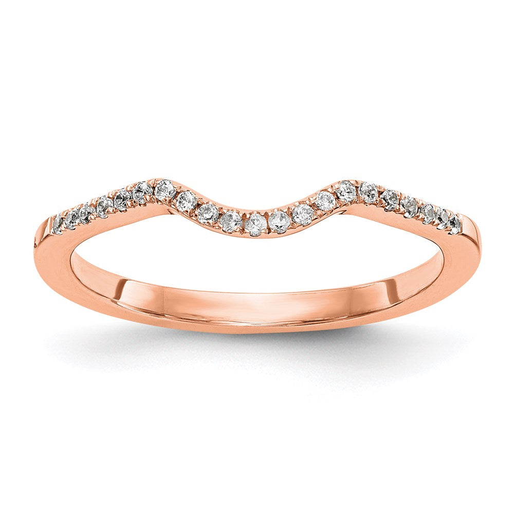 14K Rose Gold Diamond Band