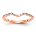 14K Rose Gold Diamond Band