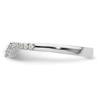 14k White Gold 1/5 carat Diamond Contoured Complete Wedding Band