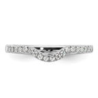 14k White Gold 1/5 carat Diamond Contoured Complete Wedding Band