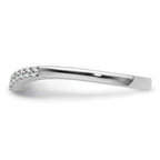 14k White Gold 1/6 carat Diamond Contoured Complete Wedding Band