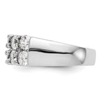 14K White Gold Diamond Band