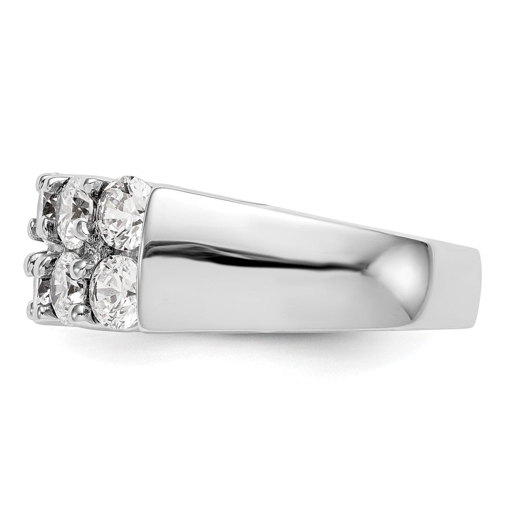 14K White Gold Diamond Band